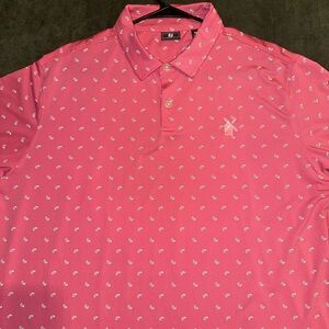 FootJoy Pink Polo Shirt with White Pattern